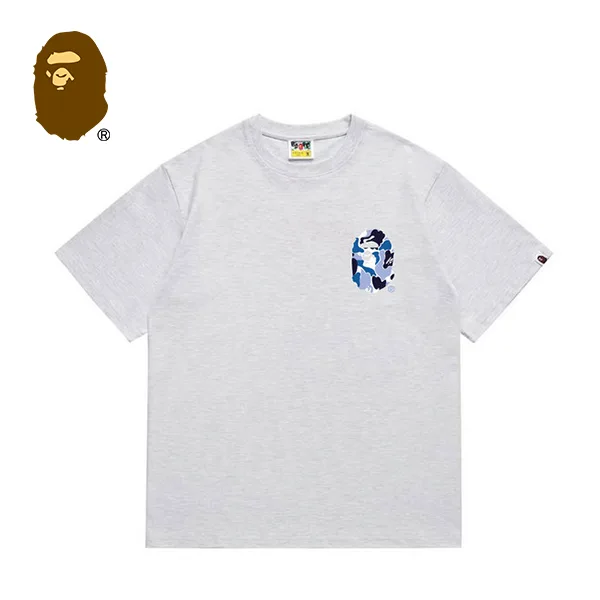 BAPE x STUSSY 聯名迷彩猿人印花短袖T恤