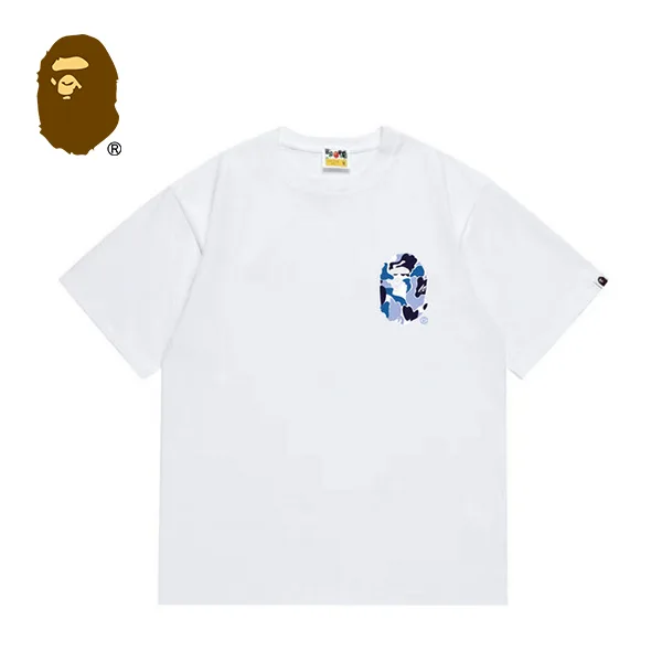 BAPE x STUSSY 聯名迷彩猿人印花短袖T恤