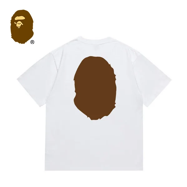 BAPE 前後猿人頭印花純色短袖T恤
