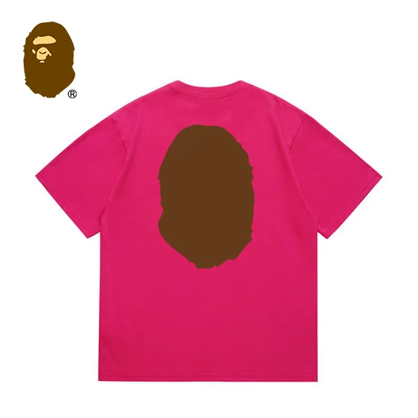 BAPE 前後猿人頭印花純色短袖T恤