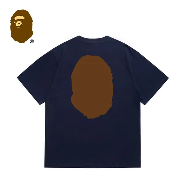 BAPE 前後猿人頭印花純色短袖T恤