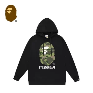 BAPE 大猿人頭字母印花毛圈連帽衛衣