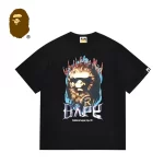 BAPE 猿人草寫字母印花短袖T恤