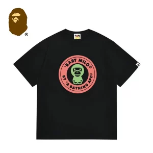 BAPE 童裝 BABY MILO 圓章字母小猴子印花短袖T恤