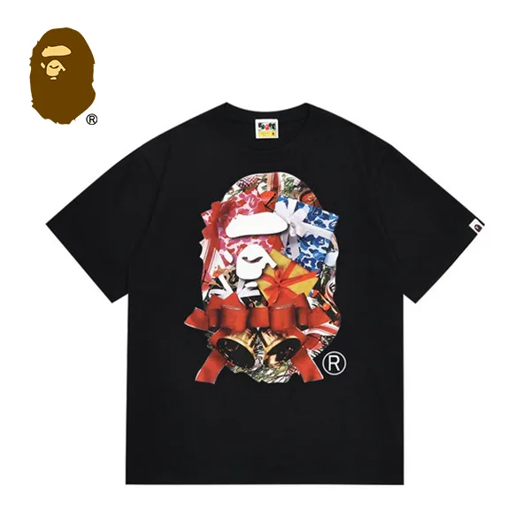 BAPE 聖誕鈴鐺迷彩禮物盒猿人印花短袖T恤