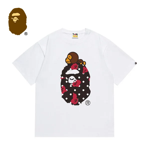 BAPE 童裝 猿人頭波點小睡猴印花短袖T恤 BAPE 童裝 猿人頭波點小睡猴印花短袖T恤
