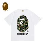 BAPE 猿人頭迷彩花朵字母印花短袖T恤