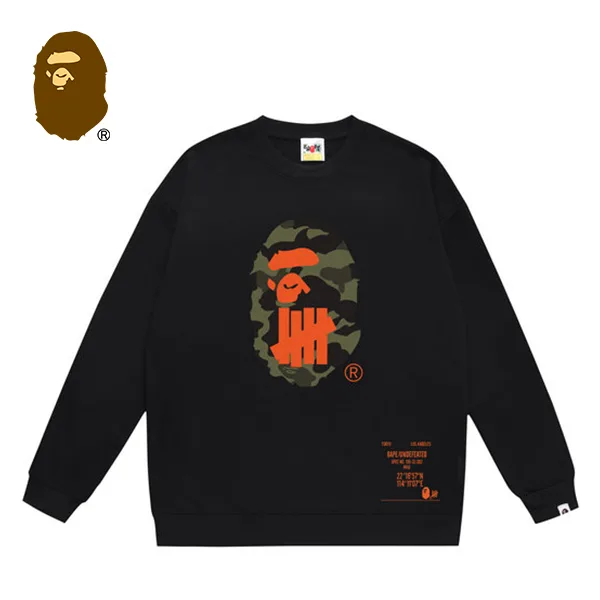 BAPE UNDEFEATED 聯名不敗五道槓迷彩猿人圓領衛衣 BAPE UNDEFEATED 聯名不敗五道槓迷彩猿人圓領衛衣