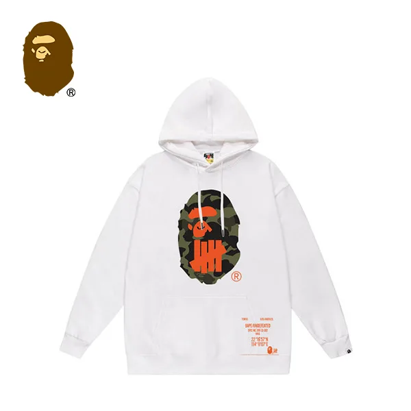 BAPE UNDEFEATED 聯名不敗五道槓迷彩猿人連帽衛衣