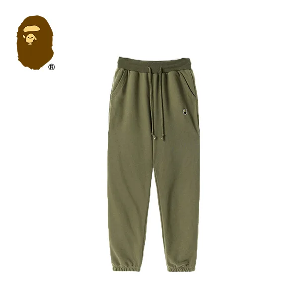 BAPE 經典猿人頭刺繡小標長褲休閒運動褲