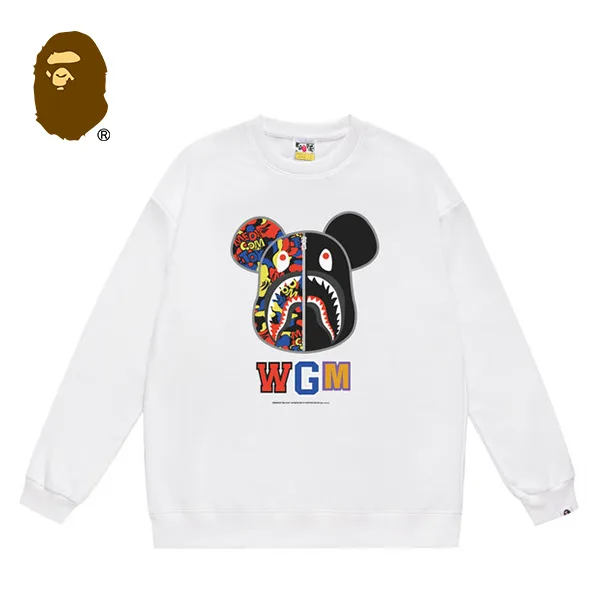 BAPE WGM 迷彩暴力熊圓領衛衣