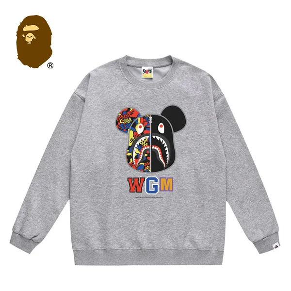 BAPE WGM 迷彩暴力熊圓領衛衣