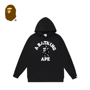 BAPE 迷彩猿人頭字母印花連帽衛衣