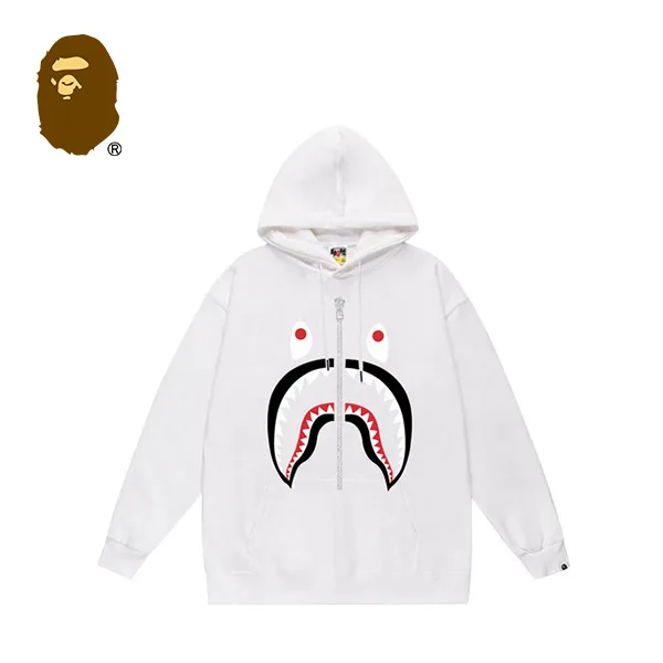 BAPE 鯊魚拉鍊印花衛衣連帽衫