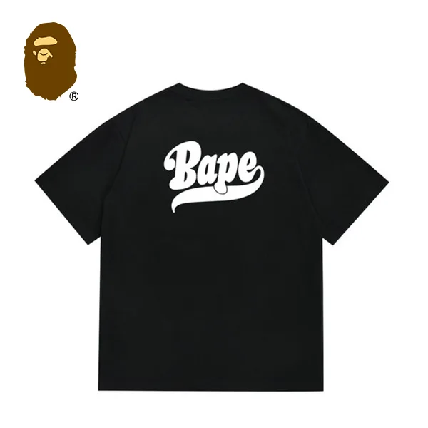 BAPE 猿人頭圓章字母印花短袖T恤 BAPE 猿人頭圓章字母印花短袖T恤
