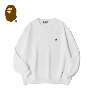 BAPE 經典猿人刺繡標寬鬆圓領套頭衛衣