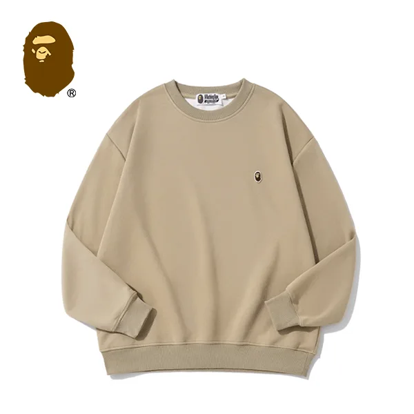 BAPE 經典猿人刺繡標寬鬆圓領套頭衛衣